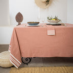 Mahdia - Tablecloth + 8 Napkins - Tomette Red