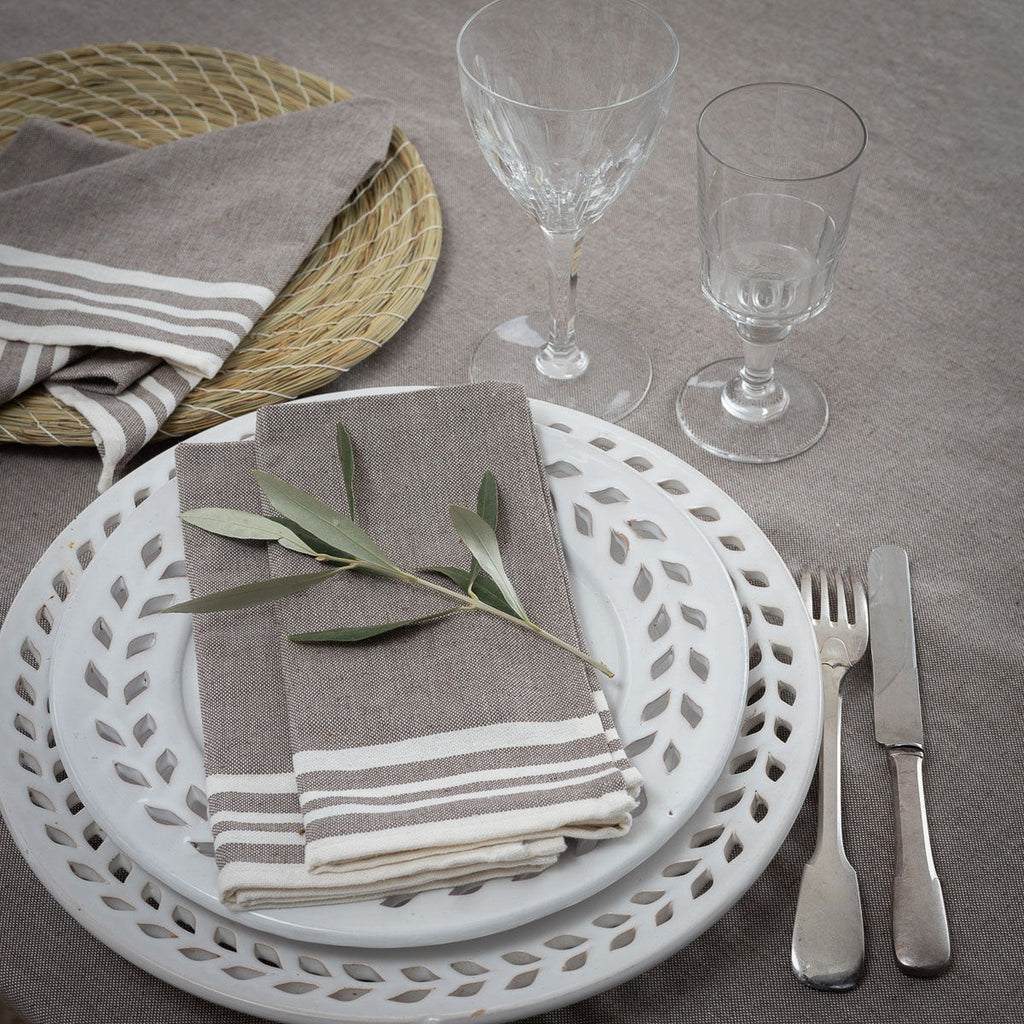 Mahdia - Set of 4 Napkins - Taupe