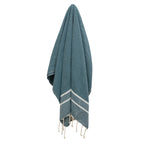 Sienna - Fouta Jacquard - Bleu Pétrole