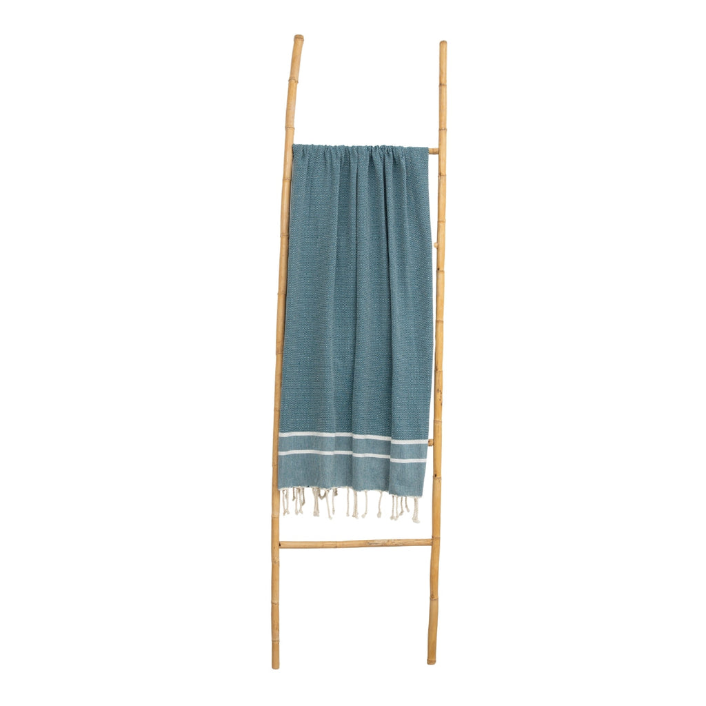 Sienna - Fouta Jacquard - Bleu Pétrole