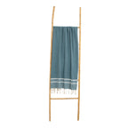 Sienna - Fouta Jacquard - Bleu Pétrole