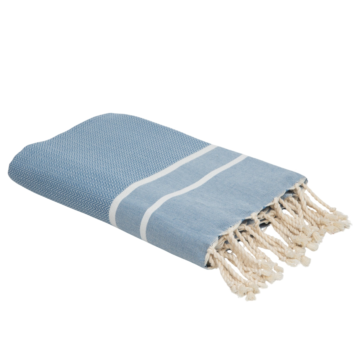Sienna - Fouta Jacquard - Bleu Orage