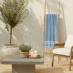 Sienna - Fouta Jacquard - Bleu Orage