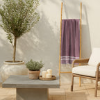 Sienna - Fouta Jacquard - Rojo Burdeos