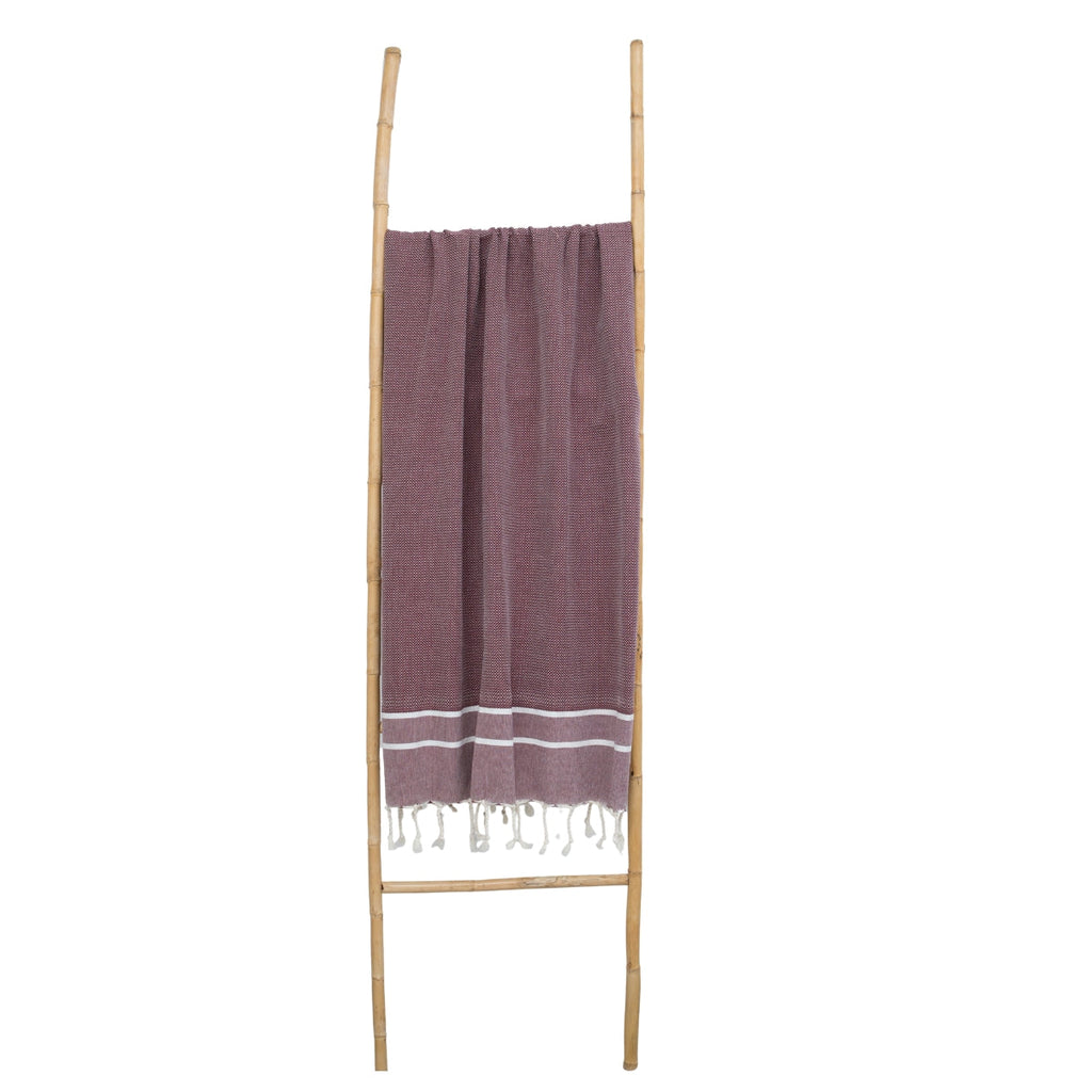 Sienna - Fouta Jacquard - Rojo Burdeos