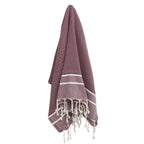 Sienna - Fouta Jacquard - Rojo Burdeos