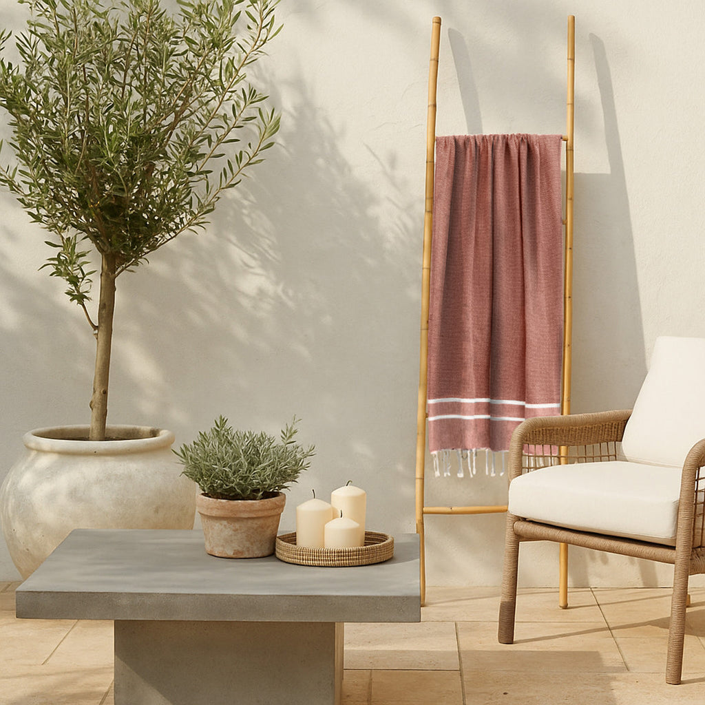 Sienna - Fouta Jacquard - Rojo Tomette