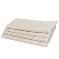 Guetary - Juego de 4 Servilletas - Lino Beige/Blanco