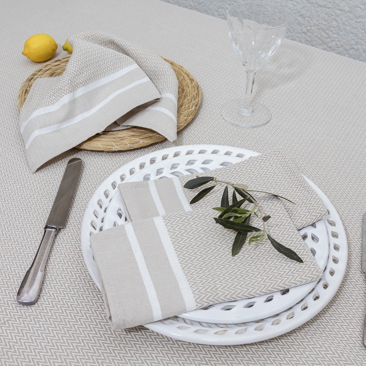 Sienna - Set of 4 Napkins - Beige