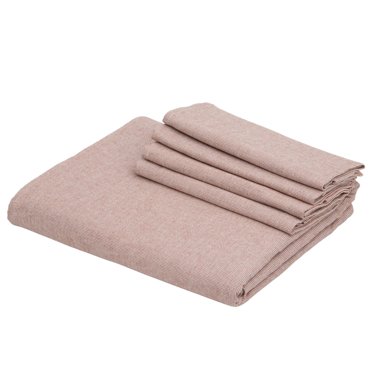 Colette - Nappe + 4 Serviettes - Rouge Tomette