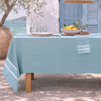 Sienna - Mantel + 4 Servilletas - Azul Petróleo