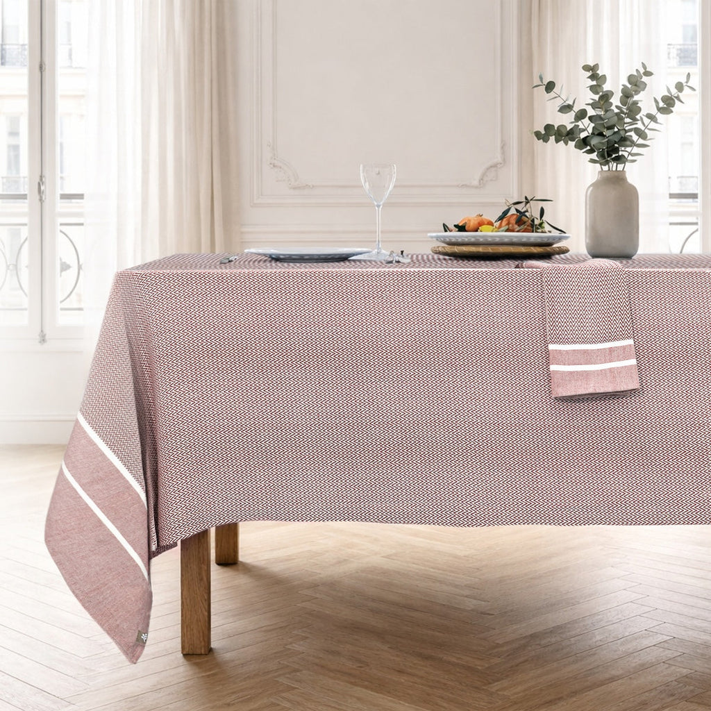 Sienna - Mantel + 8 Servilletas - Tomette Rojo