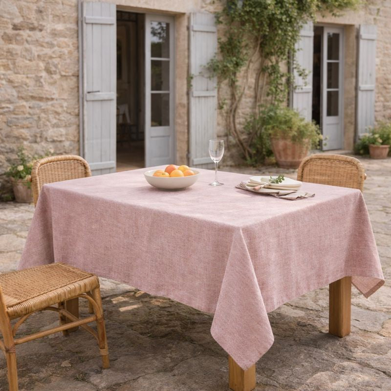 Colette - Nappe + 8 Serviettes - Rouge Tomette