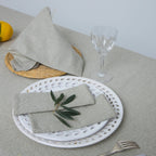 Colette - Nappe + 8 Serviettes - Vert Olive