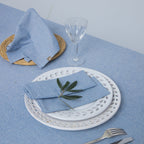 Colette - Nappe + 8 Serviettes - Bleu Grec