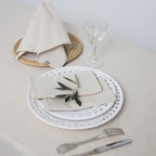 Colette - Nappe + 8 Serviettes - Taupe Clair