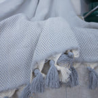 Megeve - Plaid - Coton - Gris Perle