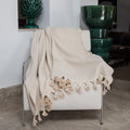 Megeve - Set De 2 Plaids - Coton - Taupe Clair