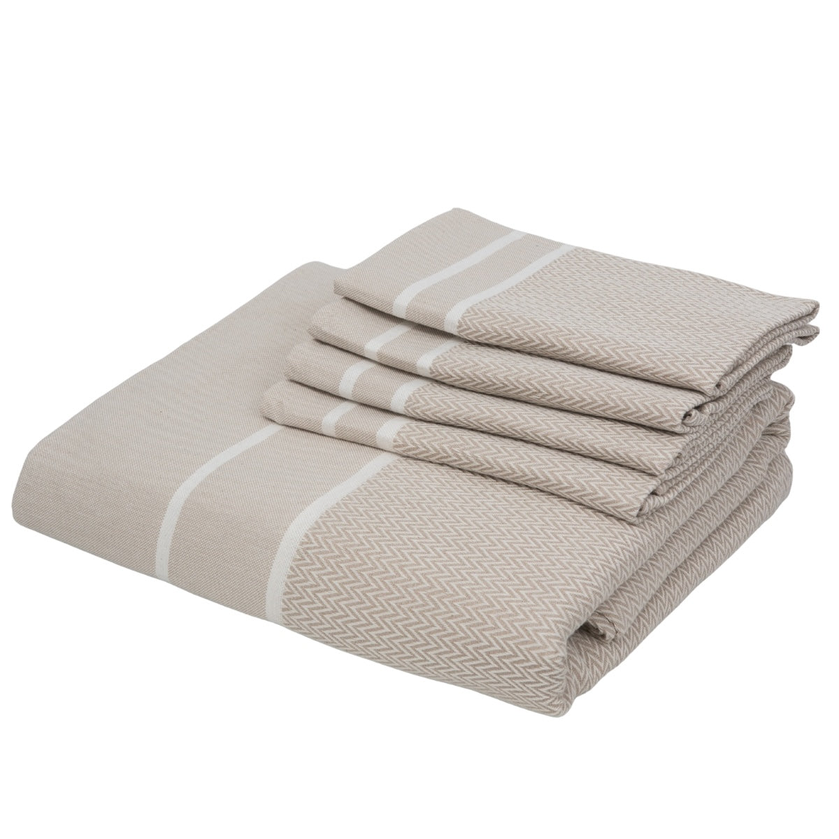 Sienna - Mantel + 10 Servilletas - Beige