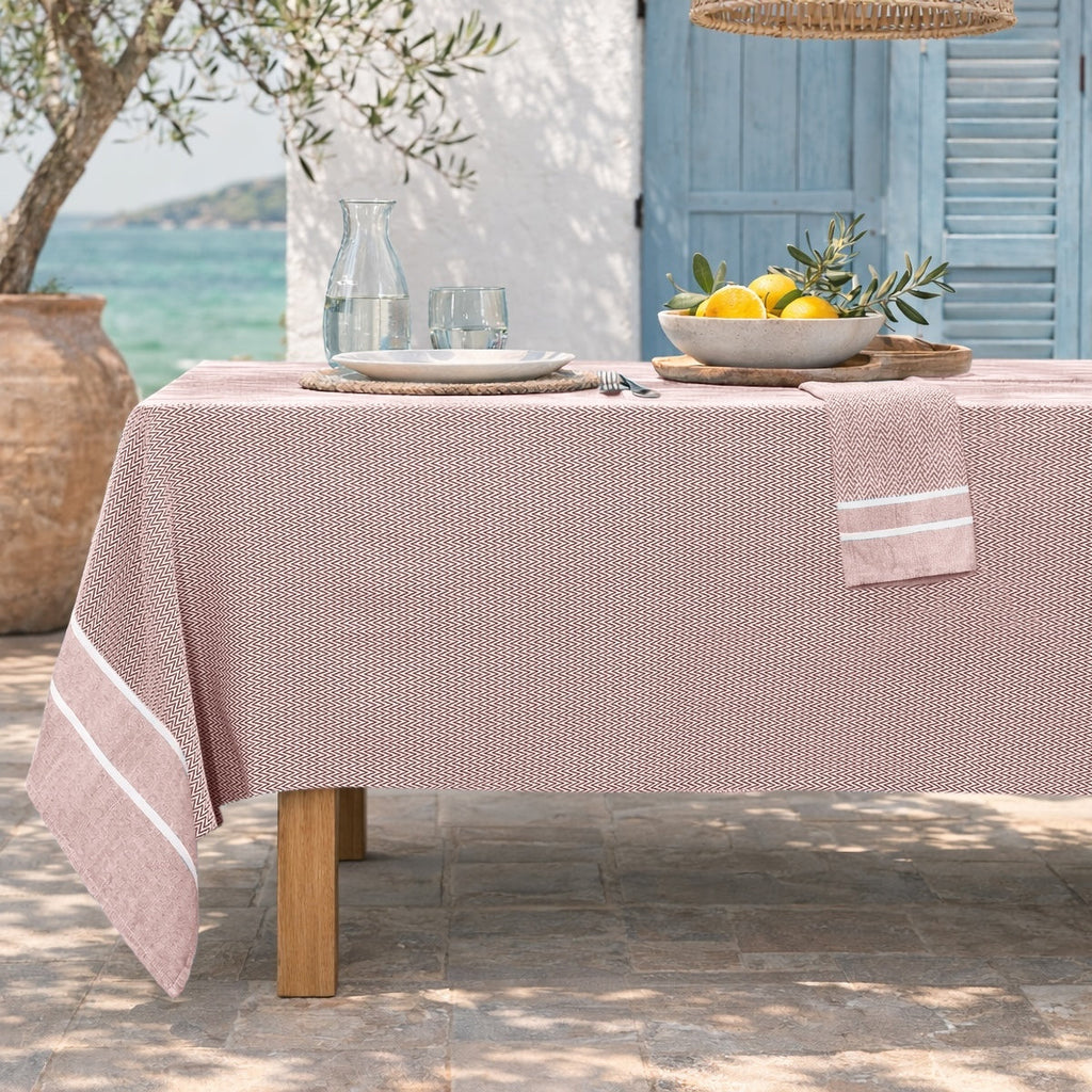 Sienna - Mantel + 10 Servilletas - Tomette Rojo