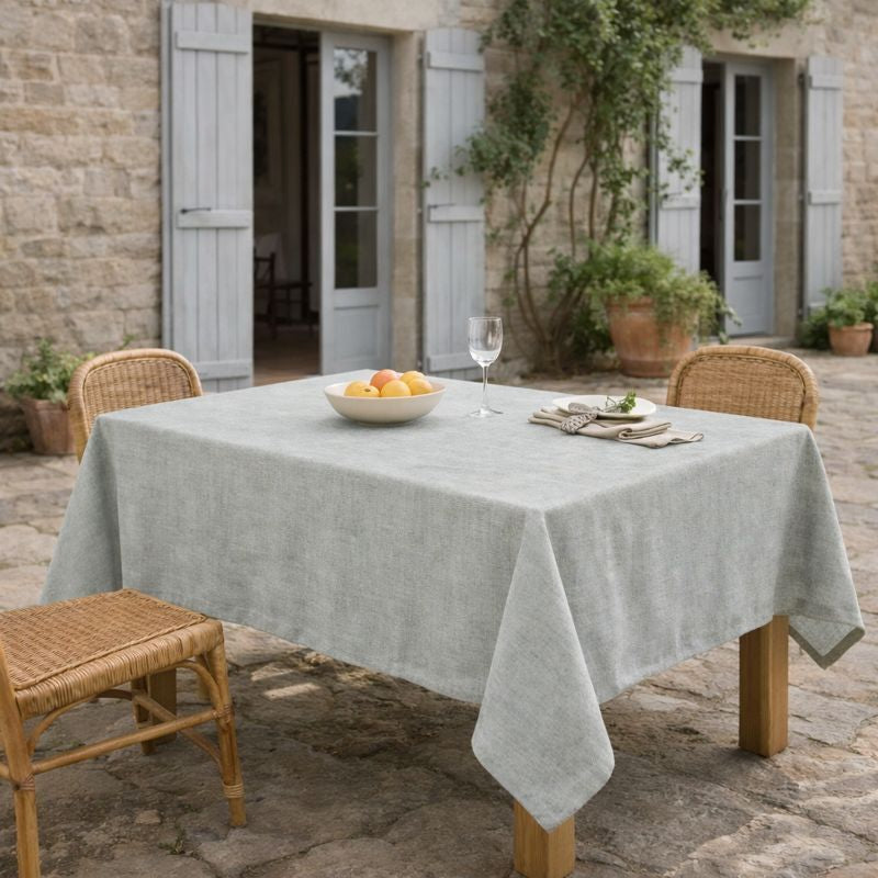 Colette - Nappe + 10 Serviettes - Vert Olive