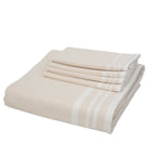 Guetary - Mantel + 10 Servilletas - Lino Beige/Blanco