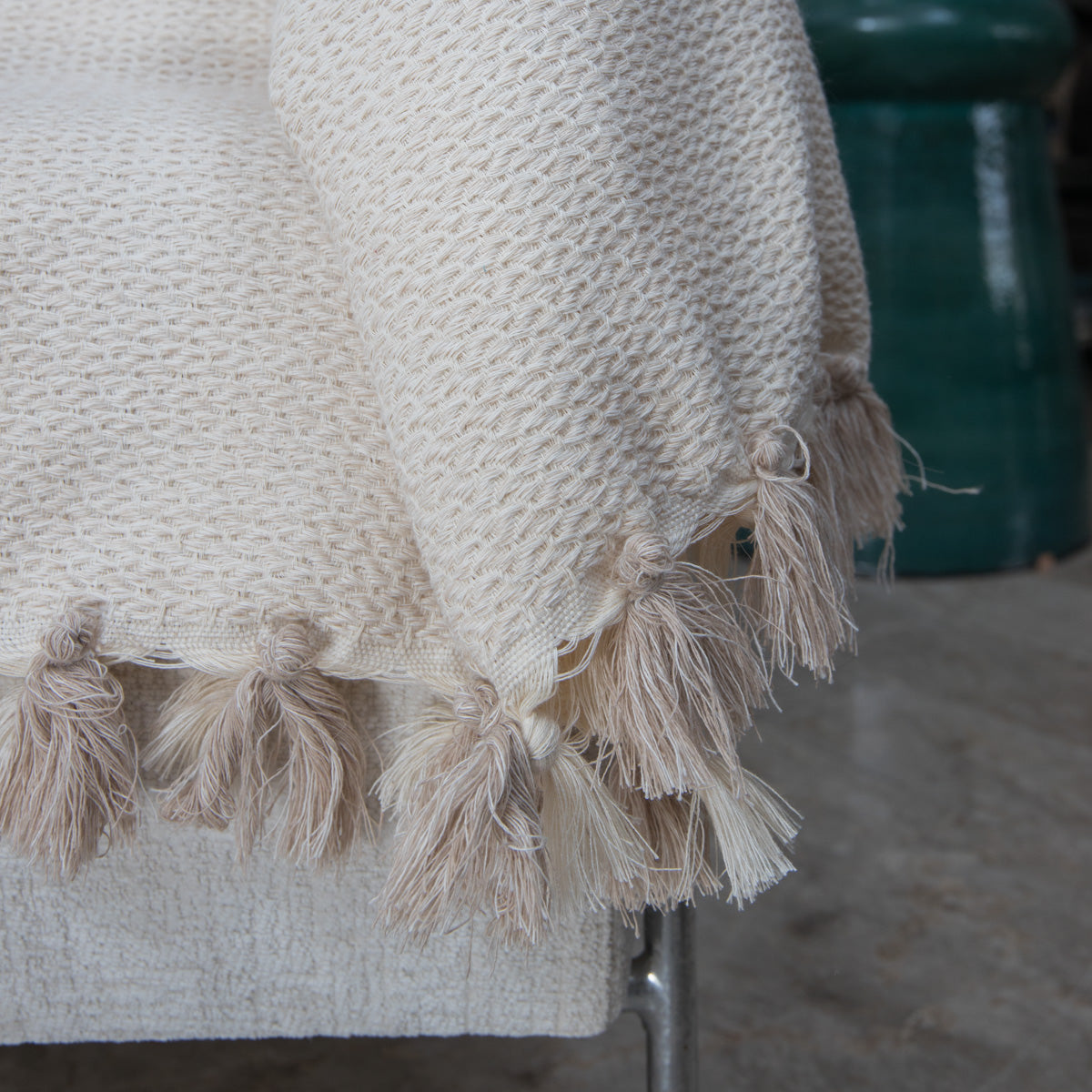 Verbier - Plaid - Coton - Beige Lin