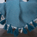 Verbier - Plaid - Algodón - Azul Petróleo