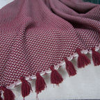 Verbier - Throw - Cotton - Burgundy Red