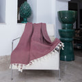 Zermatt - Throw - Cotton - Burgundy Red