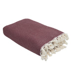 Zermatt - Throw - Cotton - Burgundy Red
