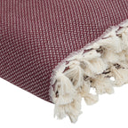 Zermatt - Throw - Cotton - Burgundy Red