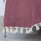 Zermatt - Throw - Cotton - Burgundy Red