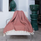 Zermatt - Throw - Cotton - Brick Red