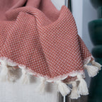 Zermatt - Throw - Cotton - Brick Red