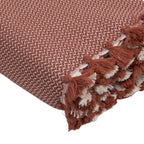 Verbier - Plaid - Coton - Rouge Tomette