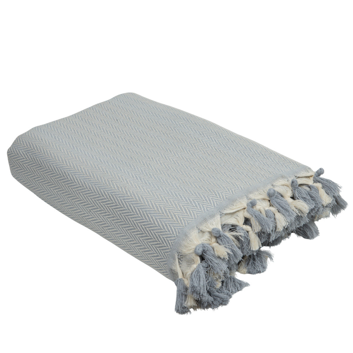 Megeve - Plaid - Coton - Gris Perle