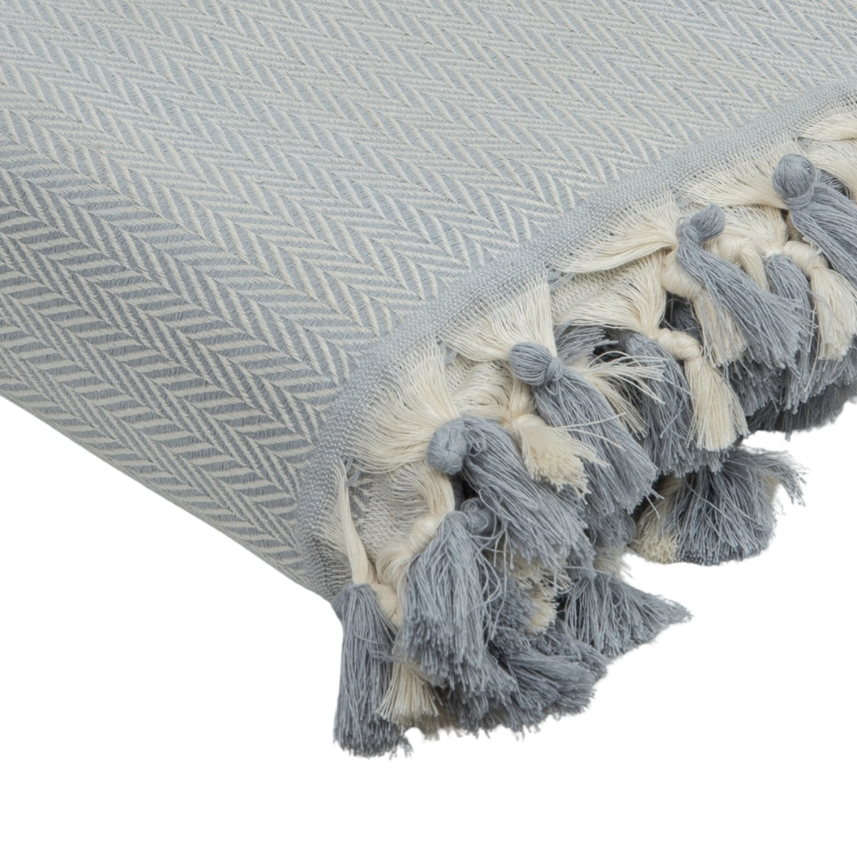 Megeve - Plaid - Coton - Gris Perle
