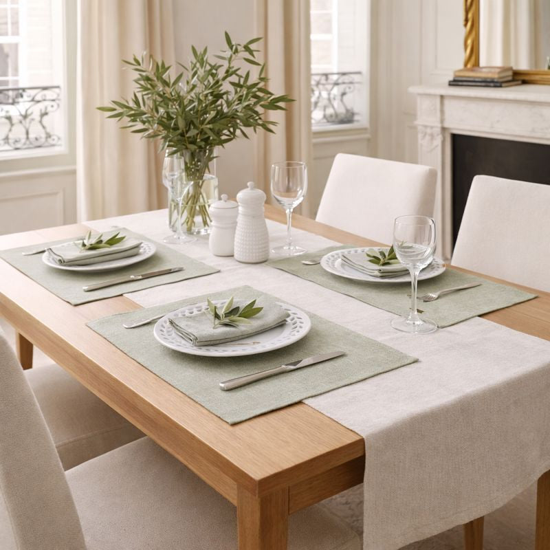 Colette - Set De Table (X4) - Vert Olive