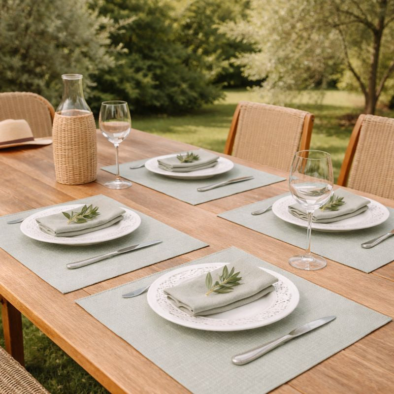 Colette - Set De Table (X4) - Vert Olive
