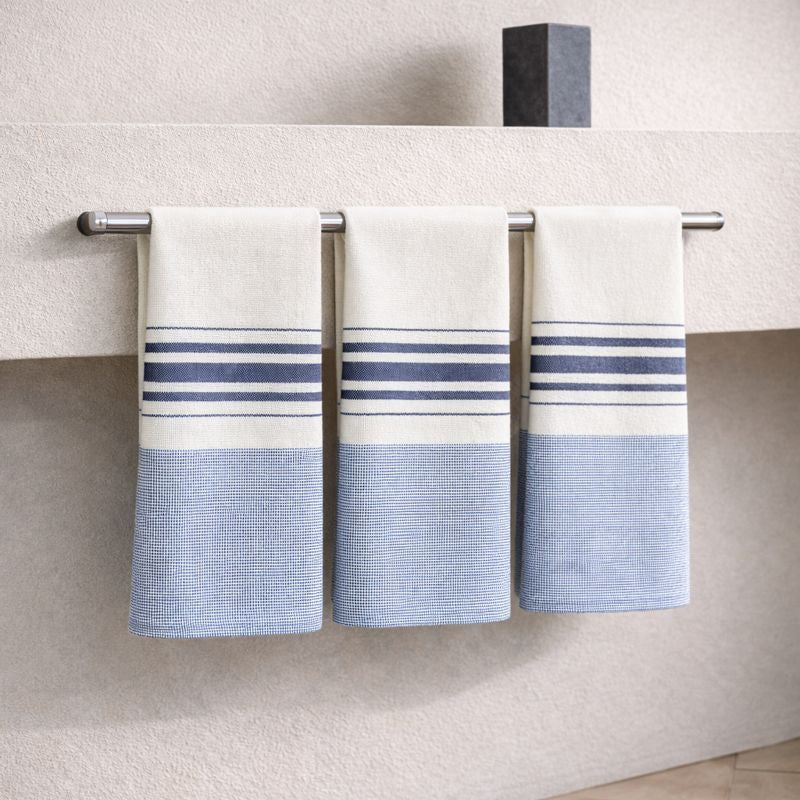 Louise - Tea towel (X3) - Blue