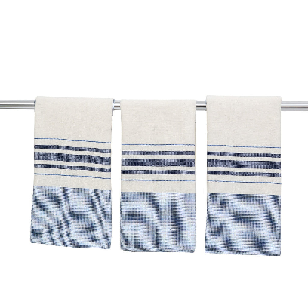 Louise - Tea towel (X3) - Blue