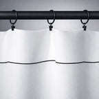 Bruma - Cortina Panel (X2) - Velo De Algodón Orgánico - Blanco/Negro