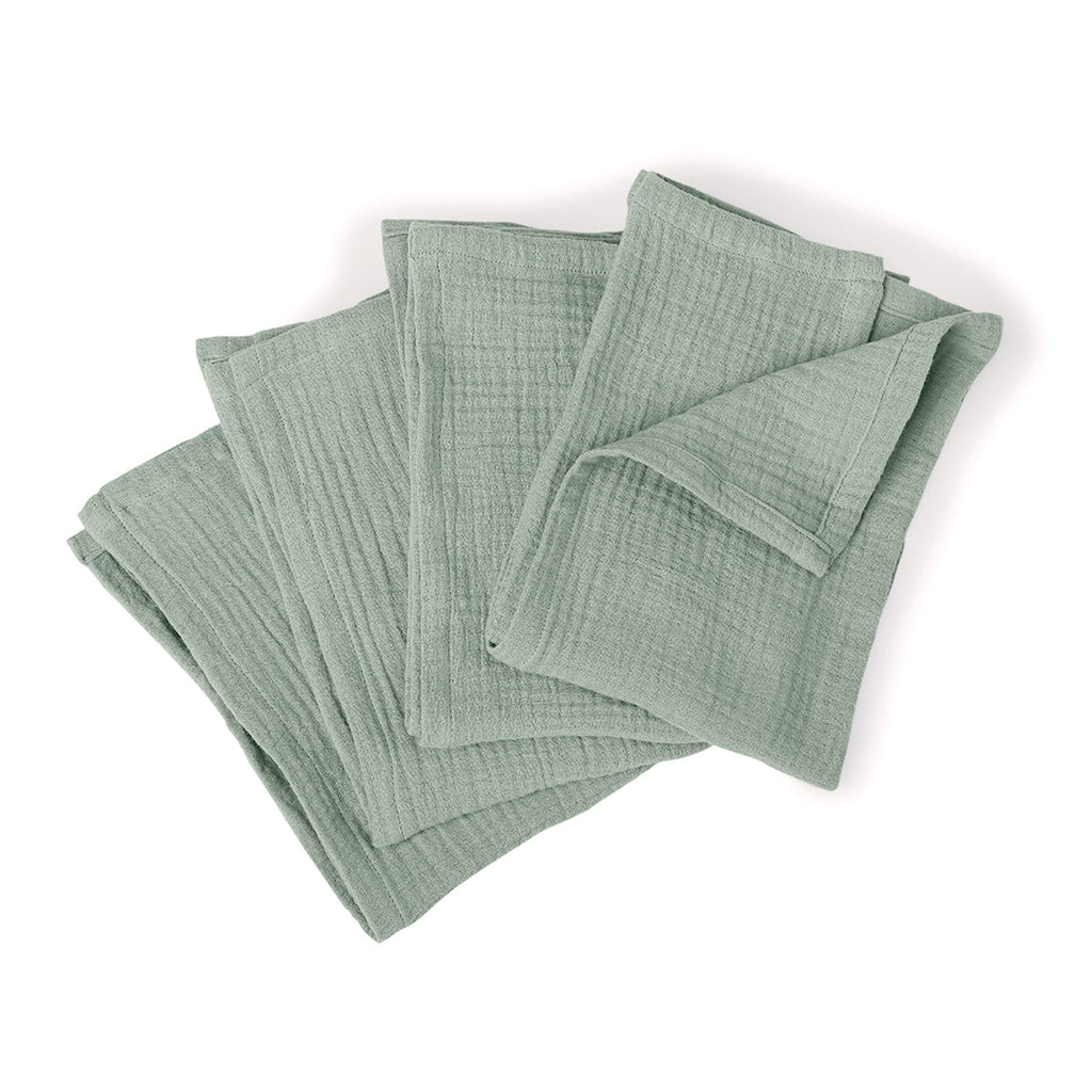 Alma - Nappe + 4 Serviettes - Vert Céladon