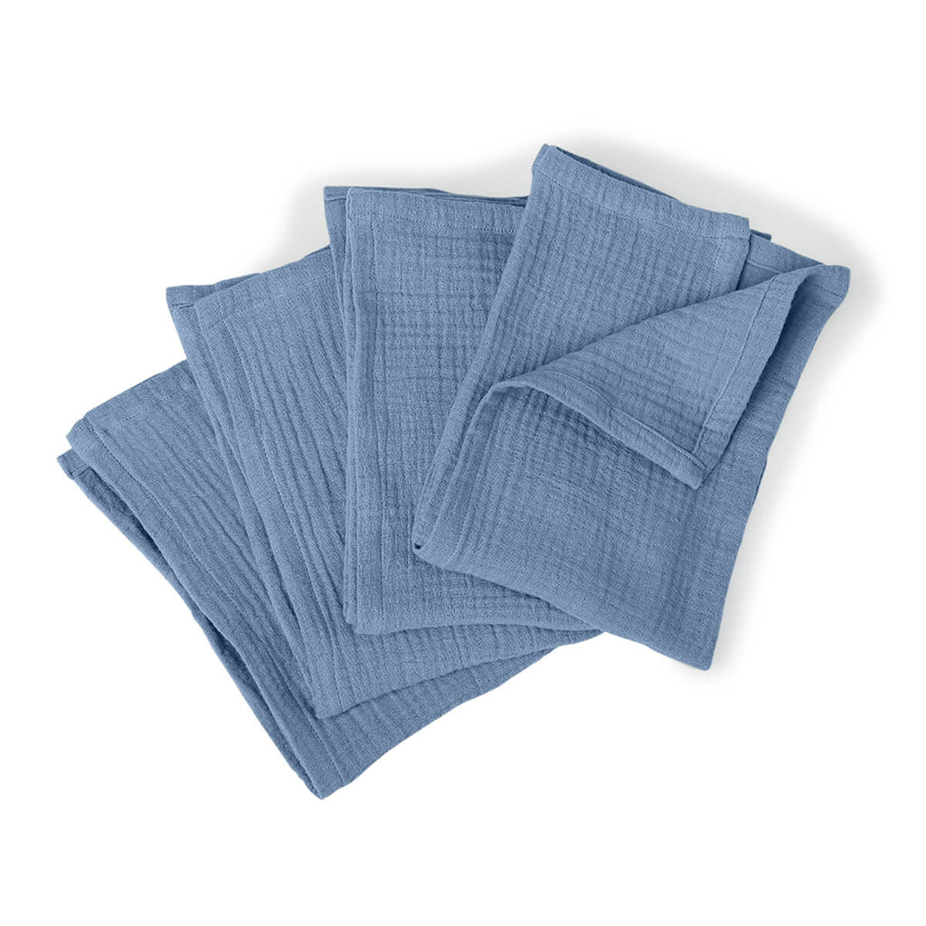 Alma - Nappe + 4 Serviettes - Bleu