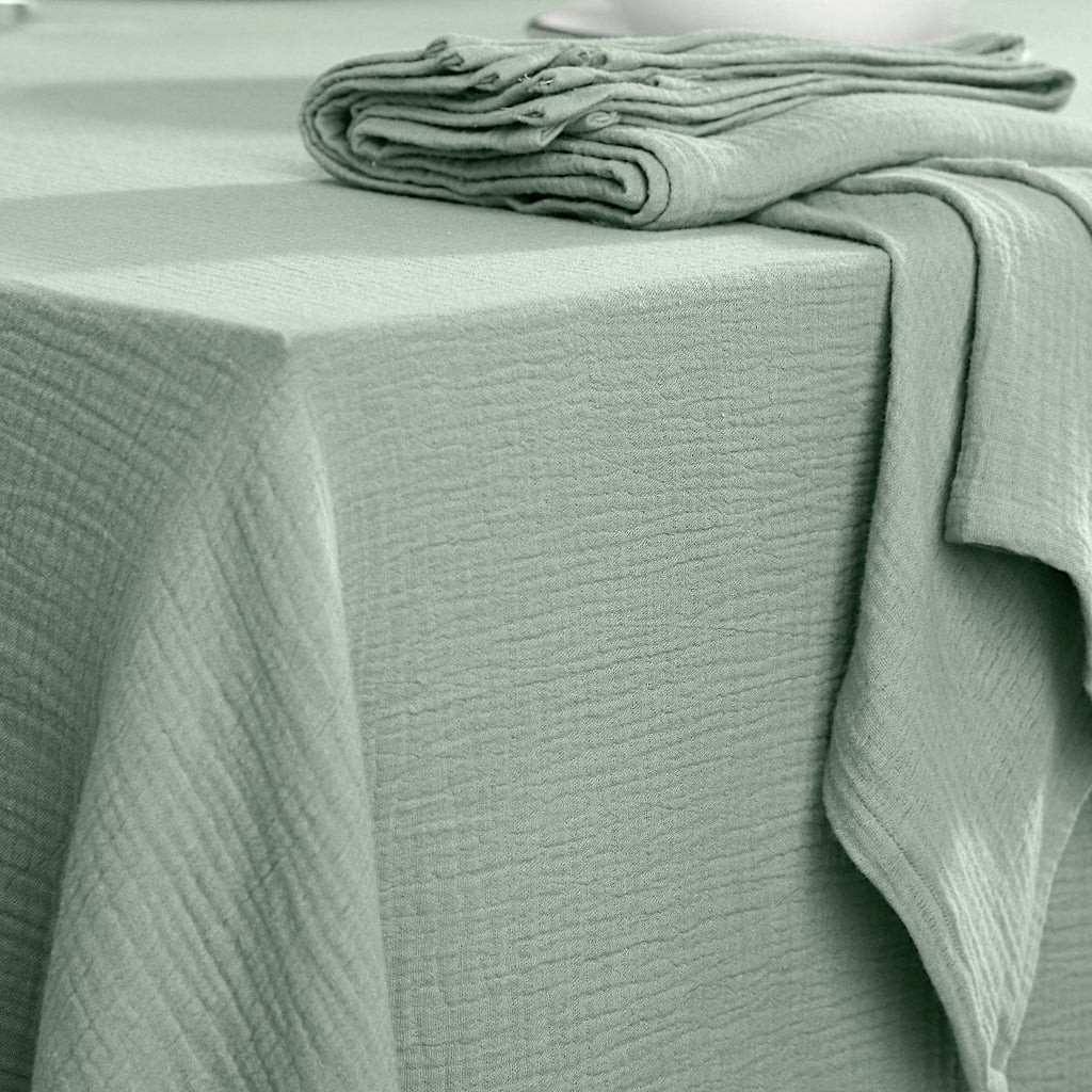 Alma - Nappe + 8 Serviettes - Vert Céladon