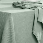 Alma - Nappe + 8 Serviettes - Vert Céladon