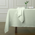 Alma - Nappe + 10 Serviettes - Vert Amande