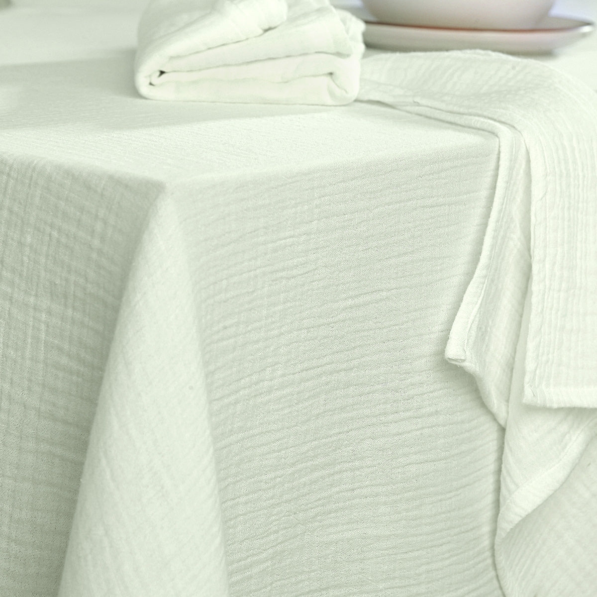 Alma - Nappe + 10 Serviettes - Vert Amande