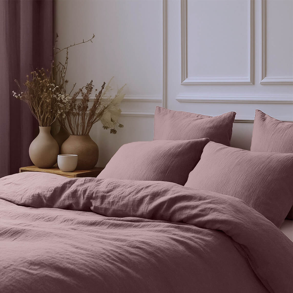 Alma - Juego De Cama - Gasa De Algodón - Palo De Rosa